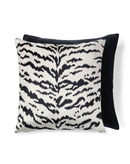 Scalamandre Tigre Indus Velvet Throw Pillow for Couch 22" - BlueJay Avenue