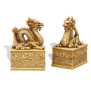 Dragon Ivory Bookends, Set of 2 - BlueJay Avenue