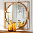 Dulce Rattan Wall Mirror - BlueJay Avenue