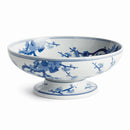 Dynasty Empress Blue & White Ceramic Decorative Footed Bowl - BlueJay Avenue