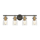 Chadwick Oil-Rubbed Bronze Seeded Glass Bathroom Vanity Light, 4-Lt - BlueJay Avenue