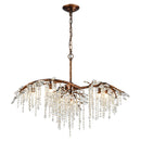 Elia 6-Light Spanish Bronze Branch Crystal Chandelier - BlueJay Avenue