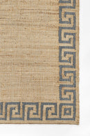 Erin Gates by Momeni Orchard Greek Key Jute Blue Area Rug - BlueJay Avenue