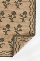 Erin Gates Orchard Leaning Flower Green Jute Rug - BlueJay Avenue