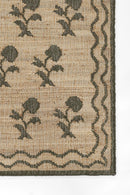 Erin Gates Orchard Leaning Flower Green Jute Rug - BlueJay Avenue