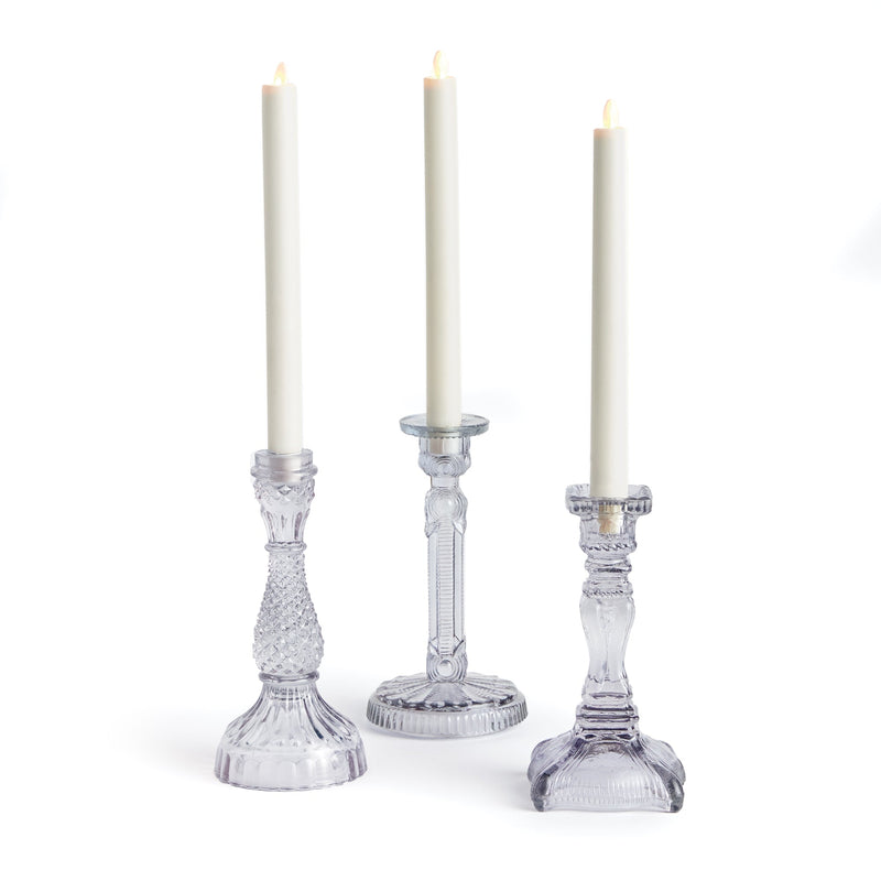 Estella Glass Candle Holders, Set of 3 - BlueJay Avenue