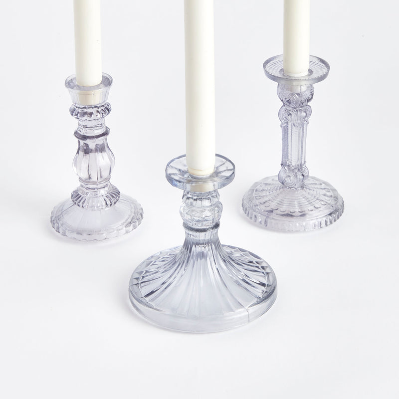 Estella Glass Candle Holders, Set of 3 - BlueJay Avenue