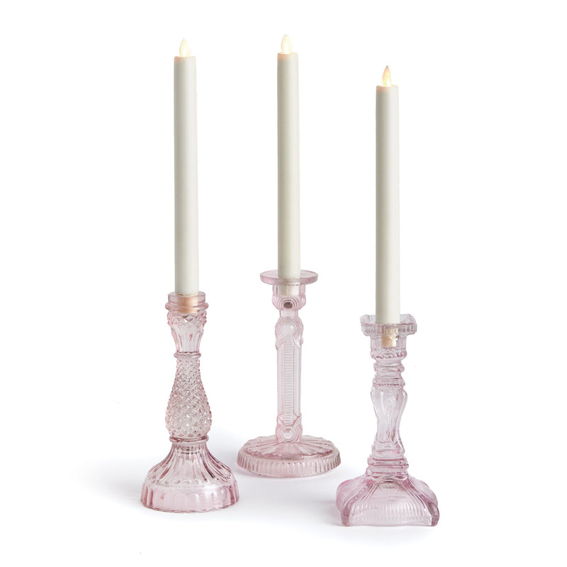 Estella Glass Candle Holders, Set of 3 - BlueJay Avenue