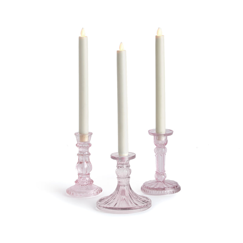 Estella Glass Candle Holders, Set of 3 - BlueJay Avenue