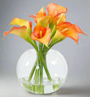 Faux Calla Lily Floral Arrangement In Glass 11'' - BlueJay Avenue