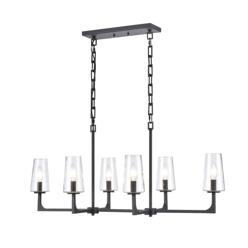 Fitzroy 6 - Light Linear Chandelier Kitchen Island Lighting - BlueJay Avenue
