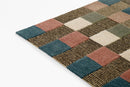 Fletcher Mid Century Modern Wool Checkered Rug in Multi - BlueJay Avenue