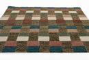 Fletcher Mid Century Modern Wool Checkered Rug in Multi - BlueJay Avenue