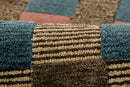 Fletcher Mid Century Modern Wool Checkered Rug in Multi - BlueJay Avenue