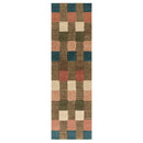 Fletcher Mid Century Modern Wool Checkered Rug in Multi - BlueJay Avenue