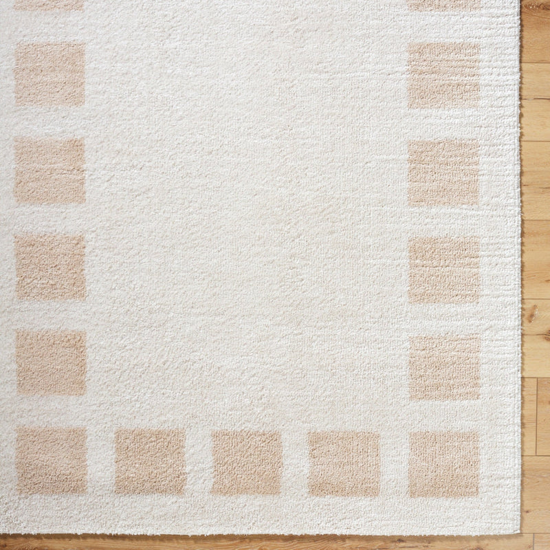 Fossay Beige Modern Washable Shag Rug - BlueJay Avenue