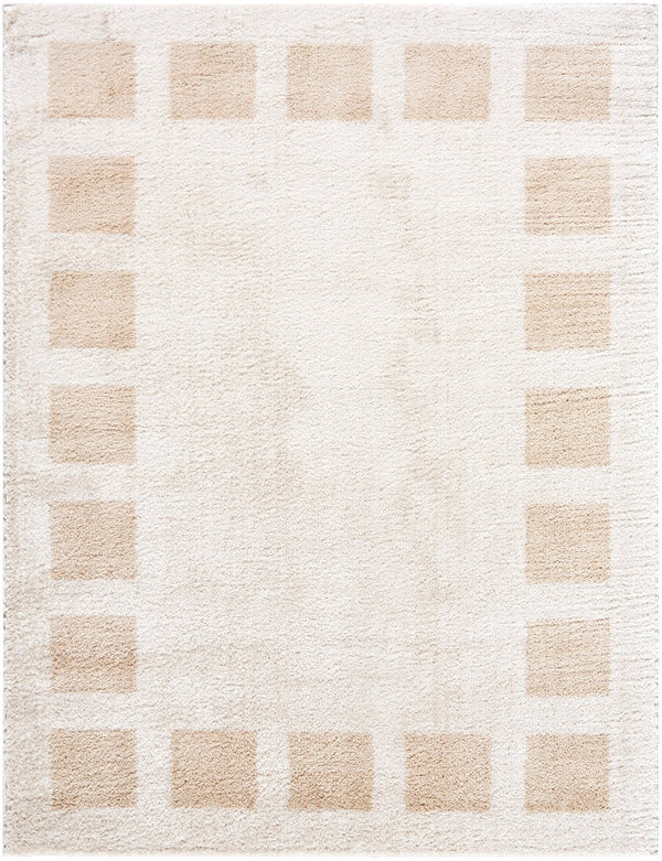 Fossay Beige Modern Washable Shag Rug - BlueJay Avenue