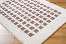 Fossay Brown Washable Checkered Shag Rug - BlueJay Avenue
