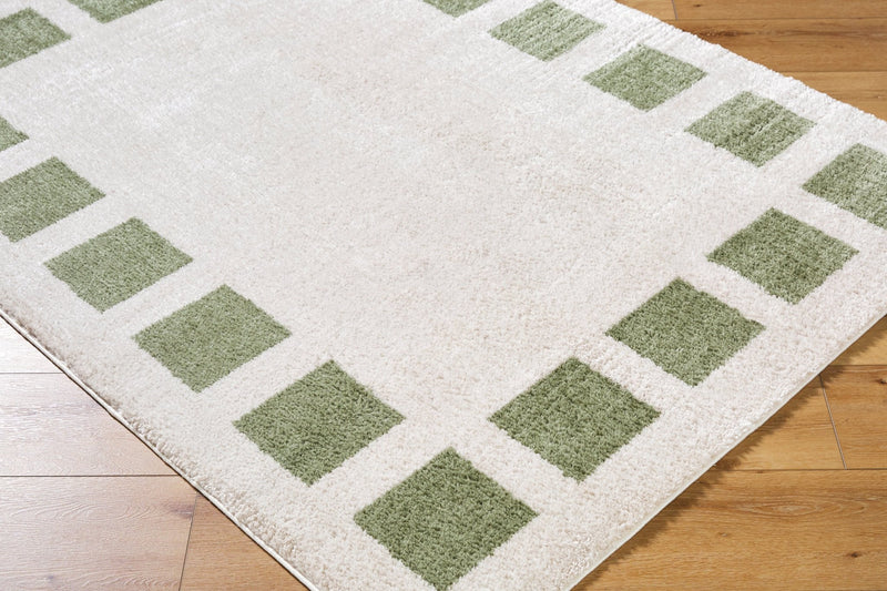 Fossay Olive Modern Washable Shag Rug - BlueJay Avenue