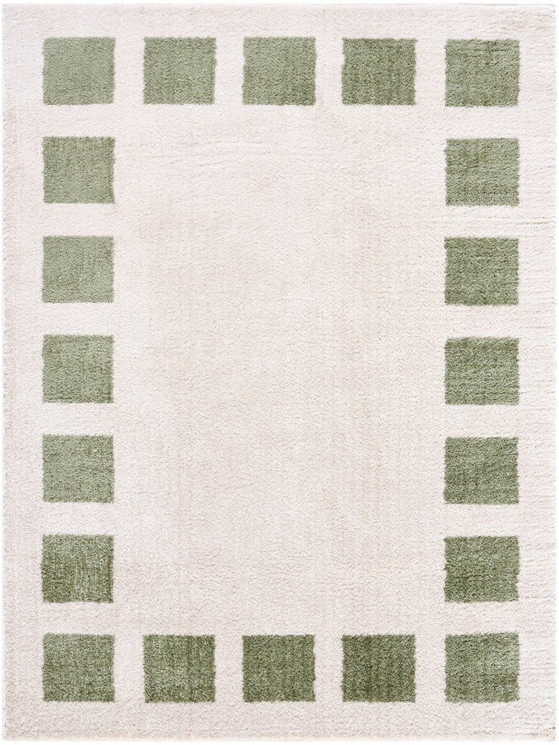Fossay Olive Modern Washable Shag Rug - BlueJay Avenue