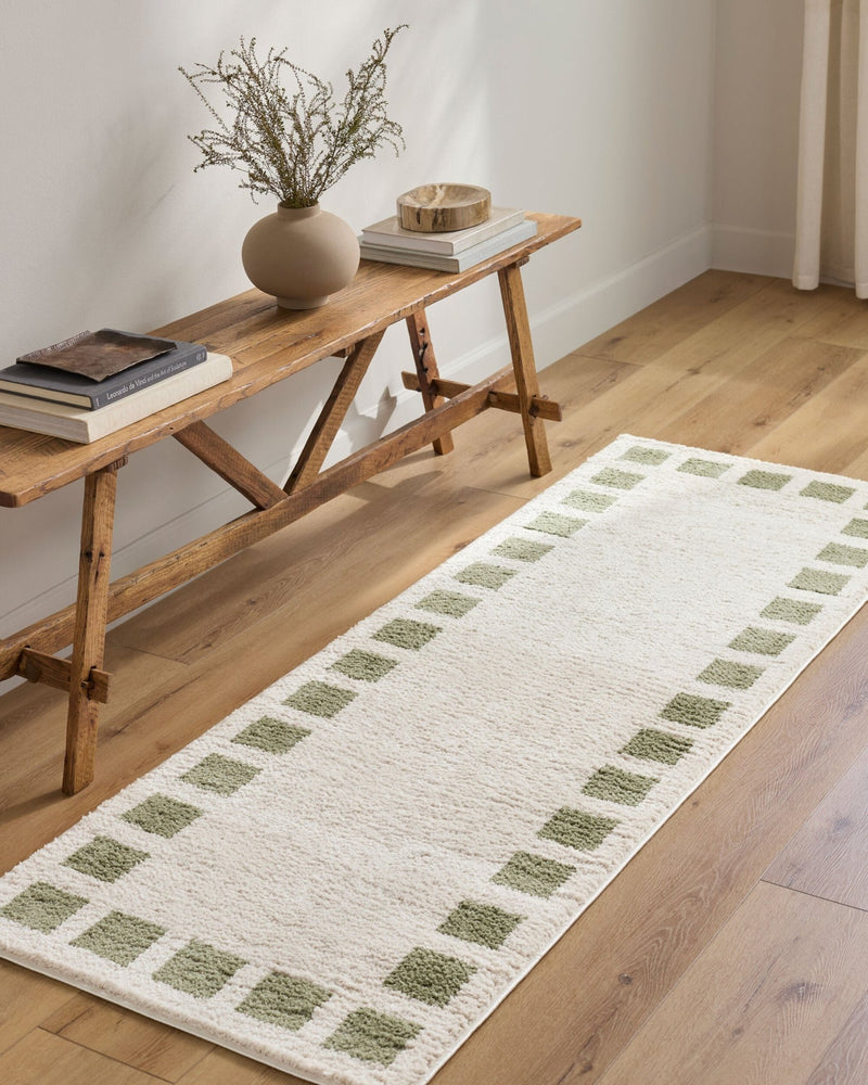 Fossay Olive Modern Washable Shag Rug - BlueJay Avenue