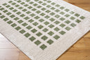 Fossay Olive Washable Checkered Shag Rug - BlueJay Avenue
