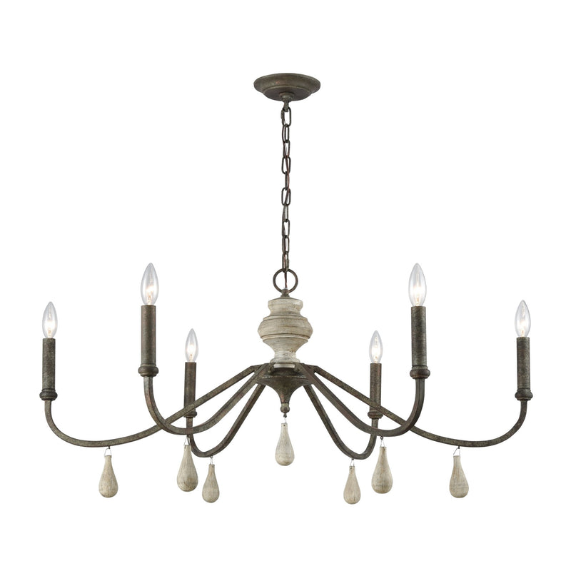 French Connection 6 - Light Farmhouse Chandelier Light - BlueJay Avenue
