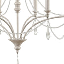 French Parlor White Dimmable Crystal Farmhouse Chandelier - BlueJay Avenue