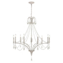 French Parlor White Dimmable Crystal Farmhouse Chandelier - BlueJay Avenue