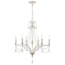 French Parlor White Dimmable Crystal Farmhouse Chandelier - BlueJay Avenue
