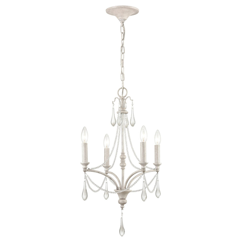 French Parlor White Dimmable Crystal Farmhouse Chandelier - BlueJay Avenue
