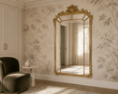 Gabriella Antique Gold Arched Full Length Floor & Wall Mirror - BlueJay Avenue