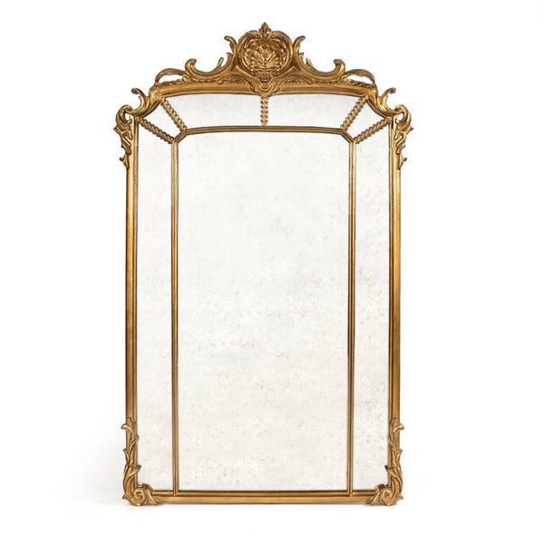 Gabriella Antique Gold Full Length Arch Wall Mirror - BlueJay Avenue