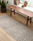 Galey Alix Collins Ivory and Blue Vintage Style Traditional Rug - BlueJay Avenue