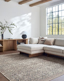 Galey Alix Collins Ivory and Blue Vintage Style Traditional Rug - BlueJay Avenue