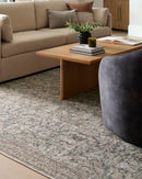 Galey Alix Collins Ivory and Blue Vintage Style Traditional Rug - BlueJay Avenue