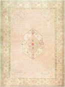 Galey Alix Luciana Hand Tufted Blush Pink Medalion Traditional Area Rug - BlueJay Avenue