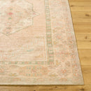 Galey Alix Luciana Hand Tufted Blush Pink Medalion Traditional Area Rug - BlueJay Avenue