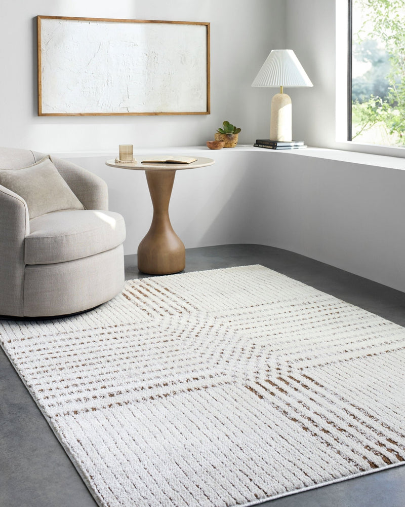 Galey Alix x Livabliss Architect Modern Cream Rug - BlueJay Avenue