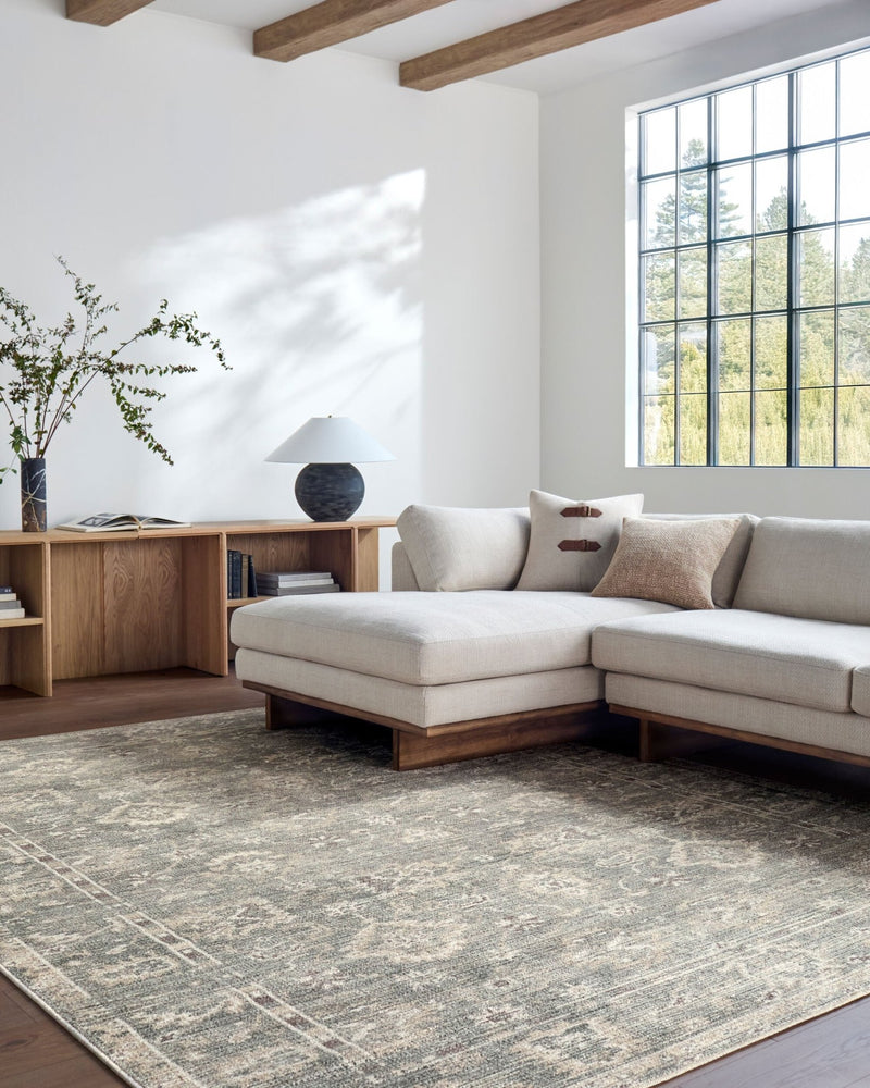 Galey Alix x Livabliss Collins Avenue Sage Traditional Area Rug - BlueJay Avenue