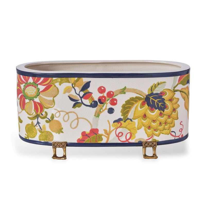 Garden Of Eden Oval Ceramic Indoor Planter - BlueJay Avenue