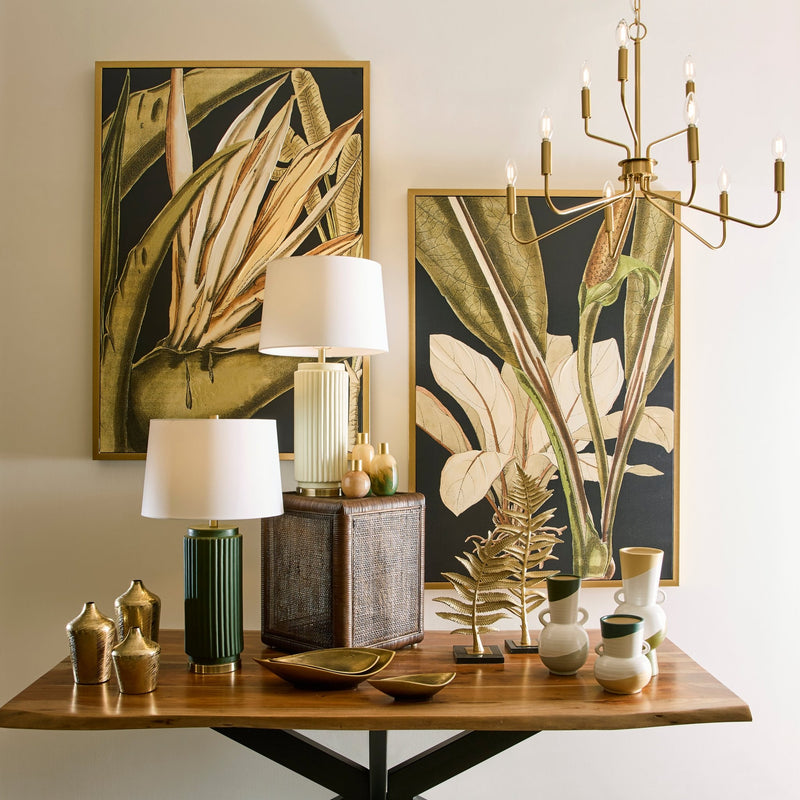 Genista Gold Chandelier Light Fixture in Brass Finish - BlueJay Avenue