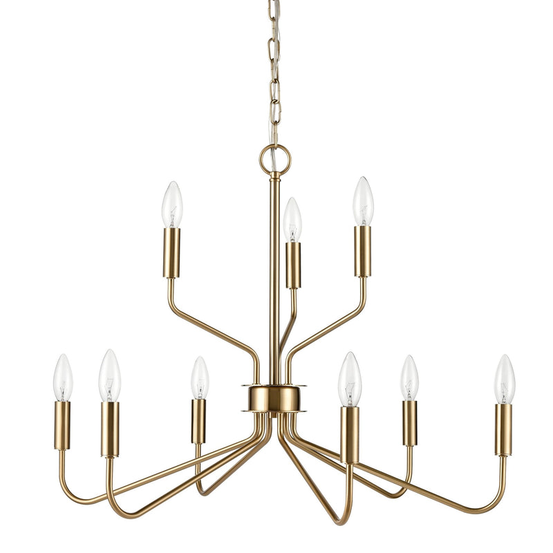 Genista Gold Chandelier Light Fixture in Brass Finish - BlueJay Avenue