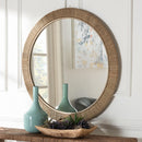 Geralyn Seagrass Round Wall Mirror - BlueJay Avenue