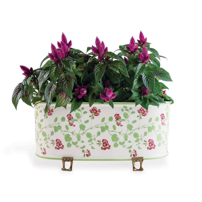 Geranium Trellis Oval Planter - BlueJay Avenue
