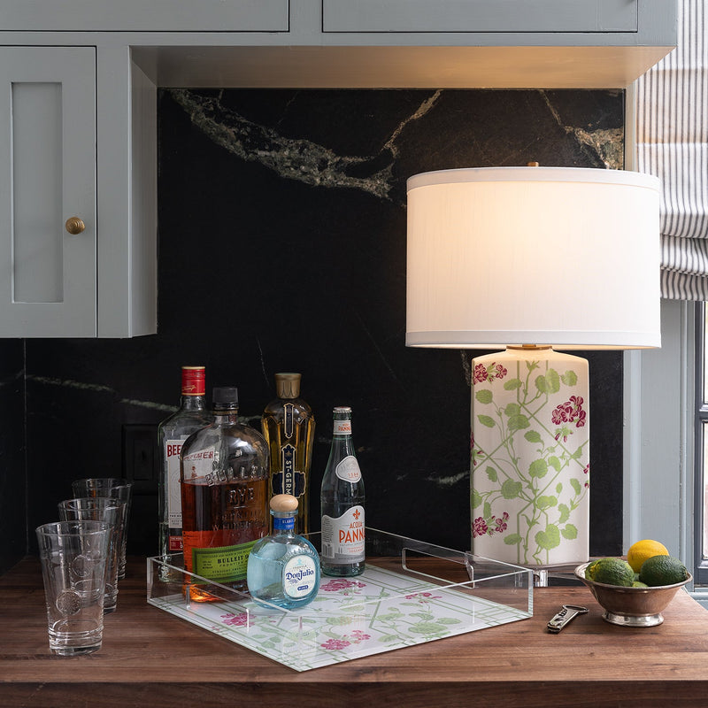 Geranium Trellis Table Lamp - BlueJay Avenue