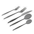Godinger Avellino Graphite 18/10 Stainless Steel | 20 Piece Flatware Set Service For 4 - BlueJay Avenue