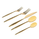 Godinger Avellino Mirrored Gold 18/10 Stainless | Steel 20 Piece Flatware Set Service For 4 - BlueJay Avenue