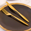 Godinger Avellino Mirrored Gold 18/10 Stainless | Steel 20 Piece Flatware Set Service For 4 - BlueJay Avenue