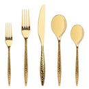 Godinger Avellino Mirrored Gold 18/10 Stainless | Steel 20 Piece Flatware Set Service For 4 - BlueJay Avenue